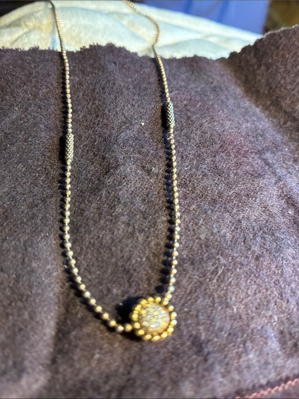Lagos caviar collection Silver & Gold Necklace w/ Timeless Elegance marked 925